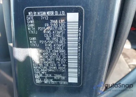 2012 Nissan Juke Sl from USA, damaged, VIN JN8AF5MR6CT117341